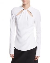 Cutout Long-Sleeve Top Cushnie Et Ochs at Neiman Marcus